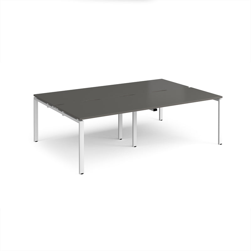 Adapt Double Back to Back Desks 800mm Deep - Storm Grey