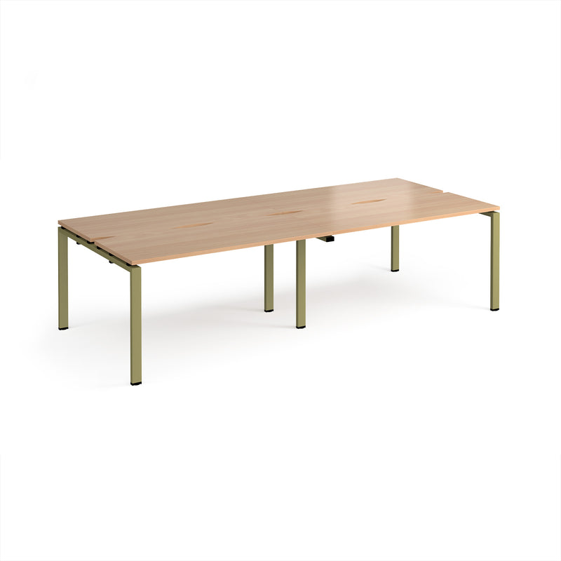 Adapt Double Back to Back Desks 600mm Deep - Beech