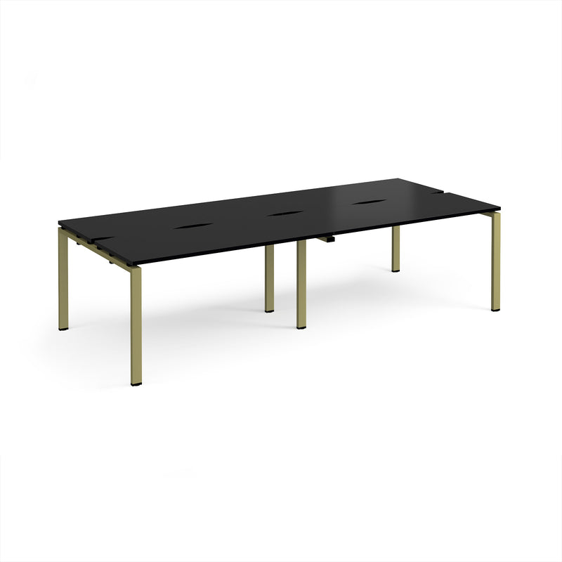 Adapt Double Back to Back Desks 600mm Deep - Black