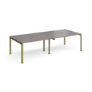 Adapt Double Back to Back Desks 600mm Deep - Grey Oak - NWOF
