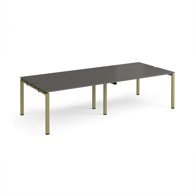 Adapt Double Back to Back Desks 600mm Deep - Storm Grey