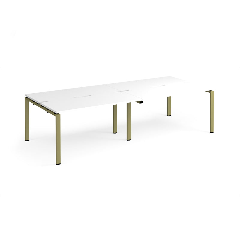 Adapt Double Back to Back Desks 600mm Deep - White
