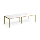 Adapt Double Back to Back Desks 600mm Deep - White/Oak - NWOF