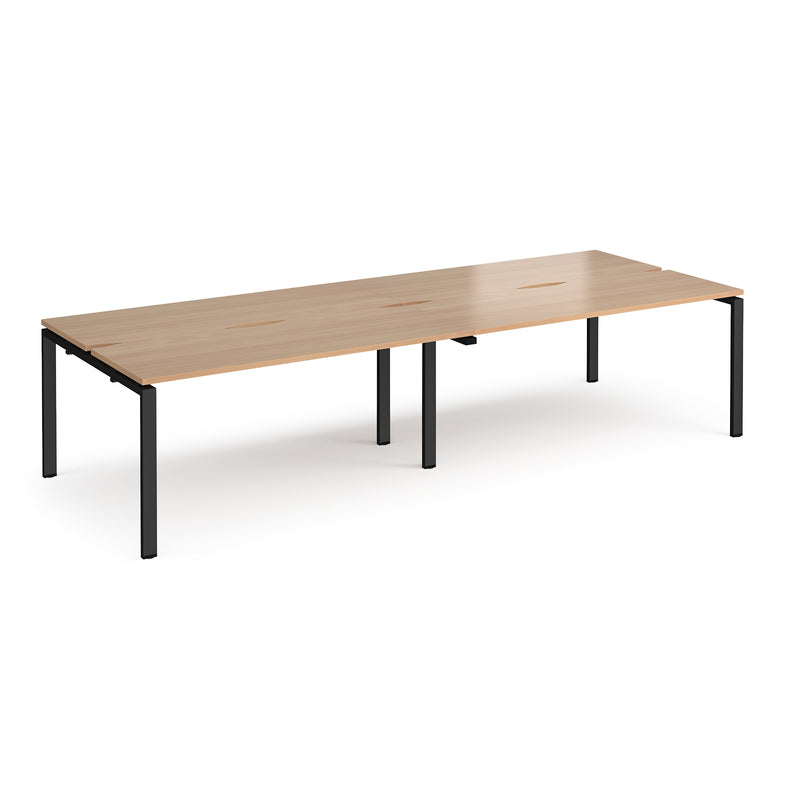 Adapt Double Back to Back Desks 600mm Deep - Beech