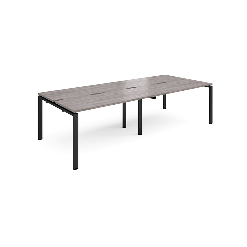 Adapt Double Back to Back Desks 600mm Deep - Grey Oak - NWOF