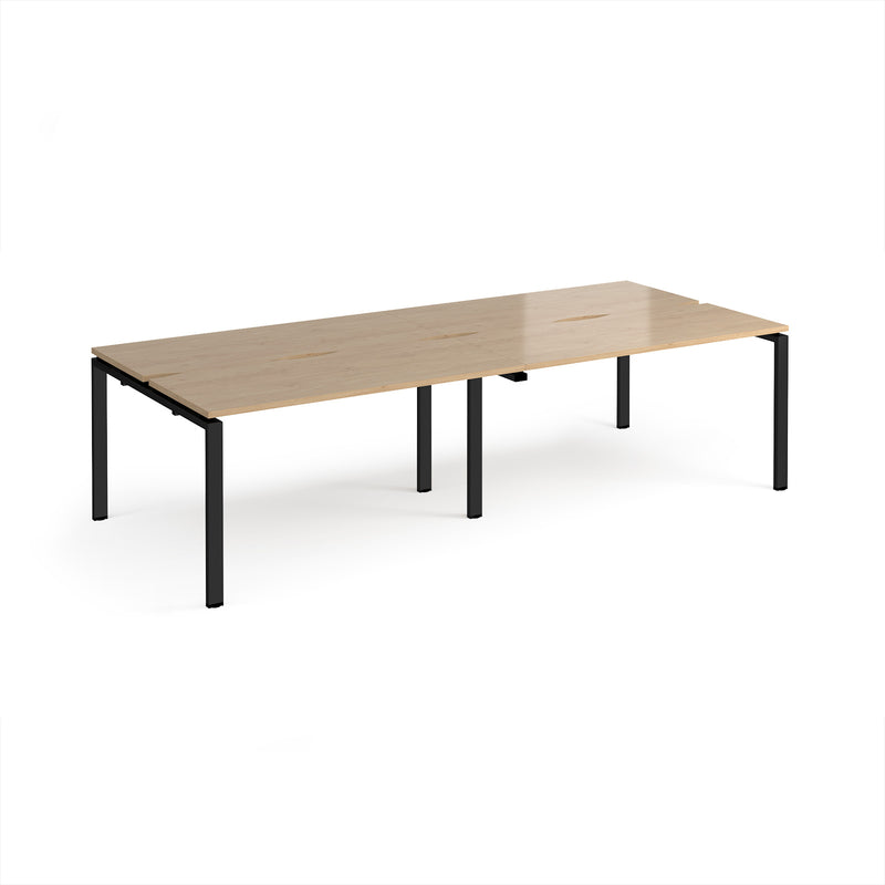 Adapt Double Back to Back Desks 600mm Deep - Kendal Oak