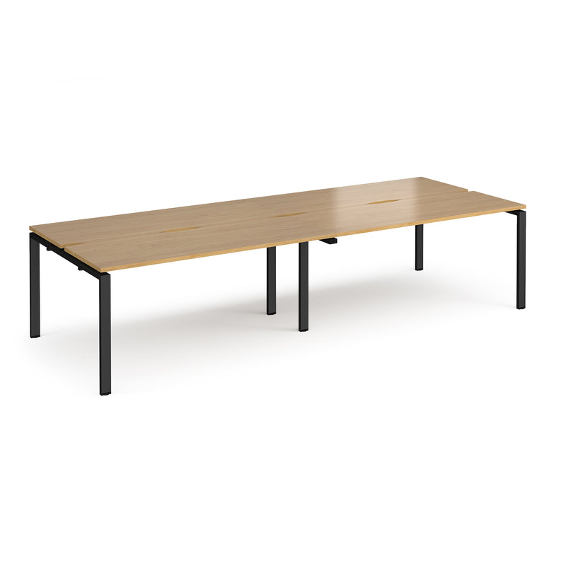 Adapt Double Back to Back Desks 600mm Deep - Oak - NWOF