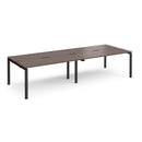 Adapt Double Back to Back Desks 600mm Deep - Walnut - NWOF