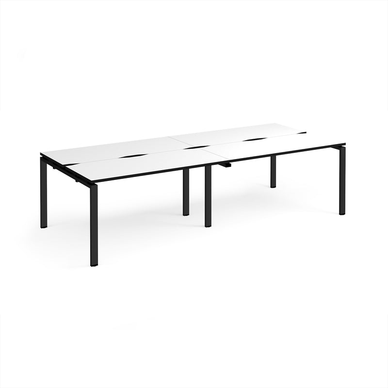 Adapt Double Back to Back Desks 600mm Deep - White/Black