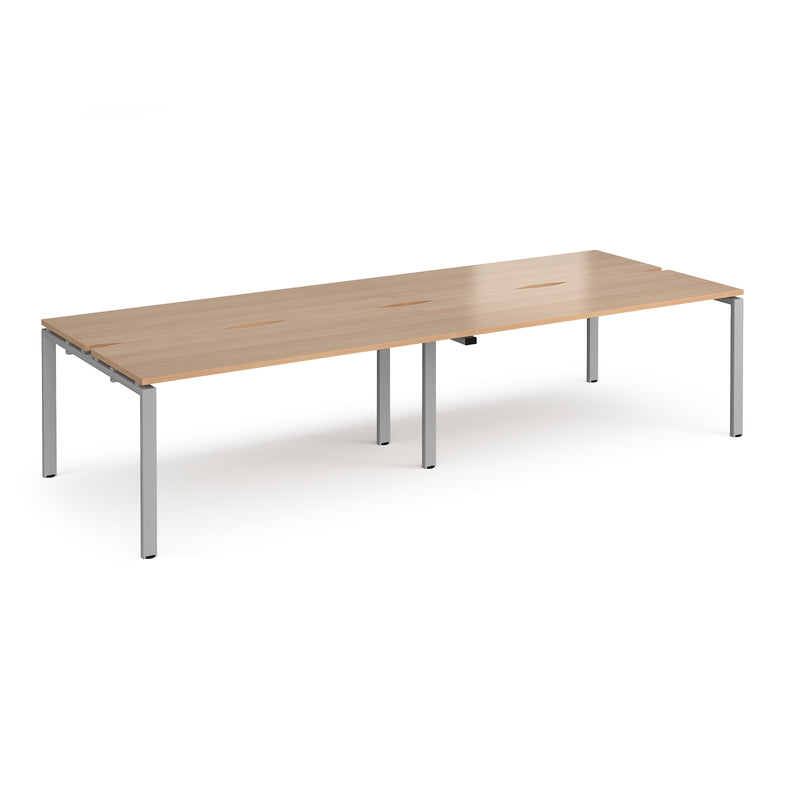 Adapt Double Back to Back Desks 600mm Deep - Beech