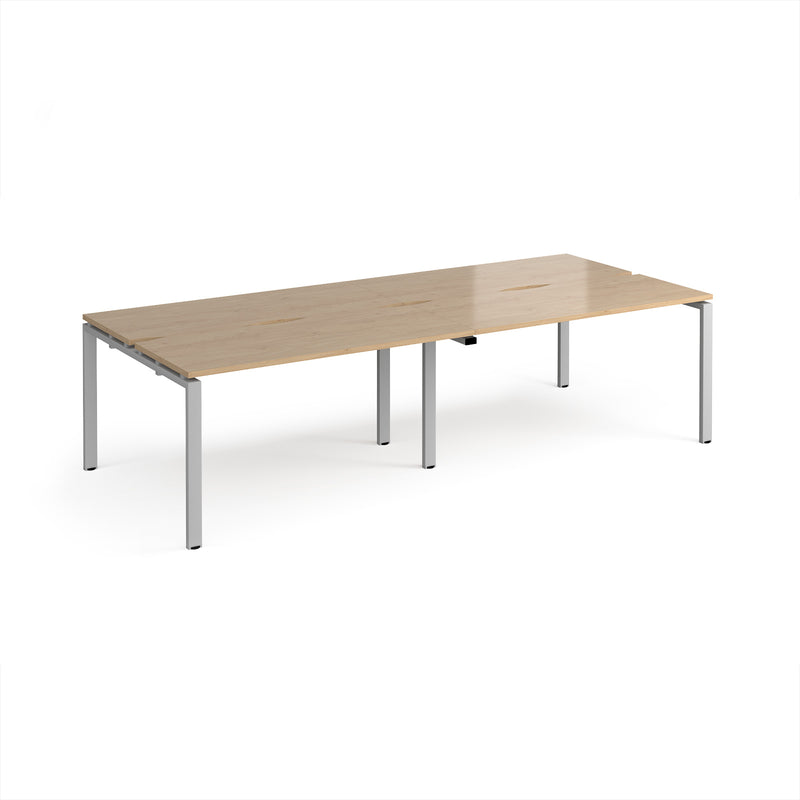 Adapt Double Back to Back Desks 600mm Deep - Kendal Oak