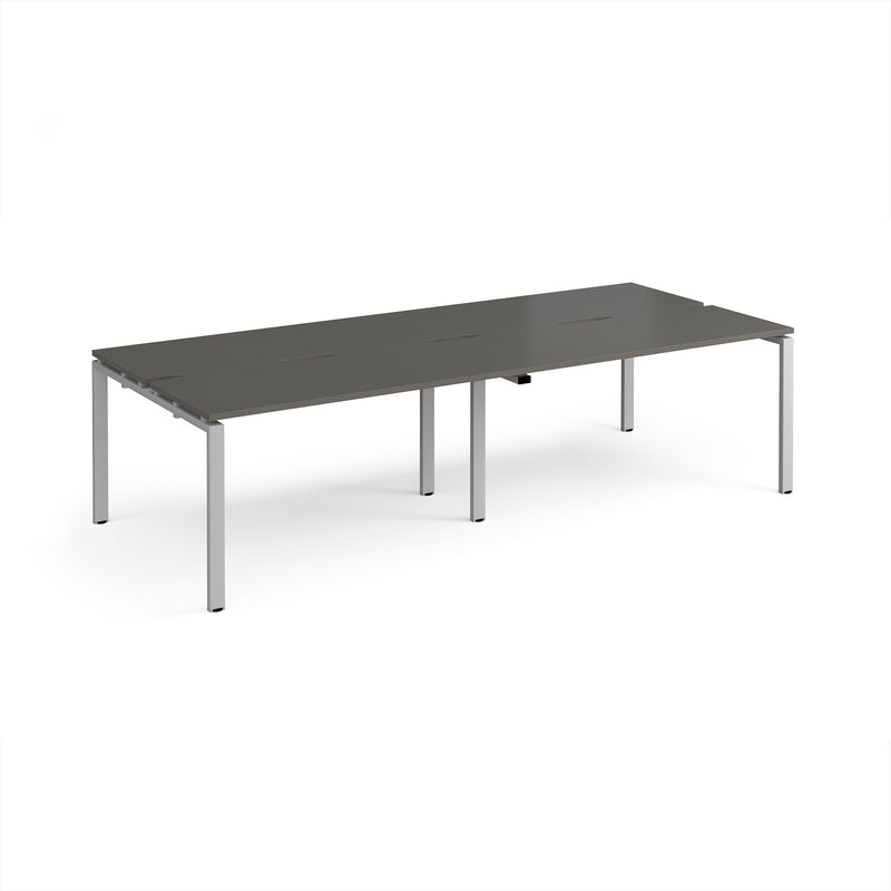 Adapt Double Back to Back Desks 600mm Deep - Storm Grey