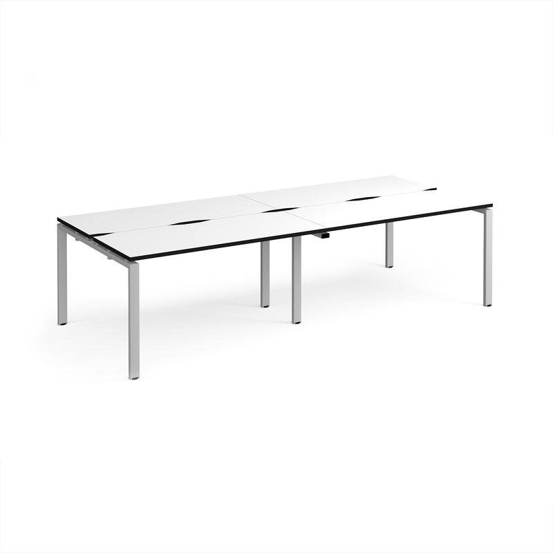 Adapt Double Back to Back Desks 600mm Deep - White/Black