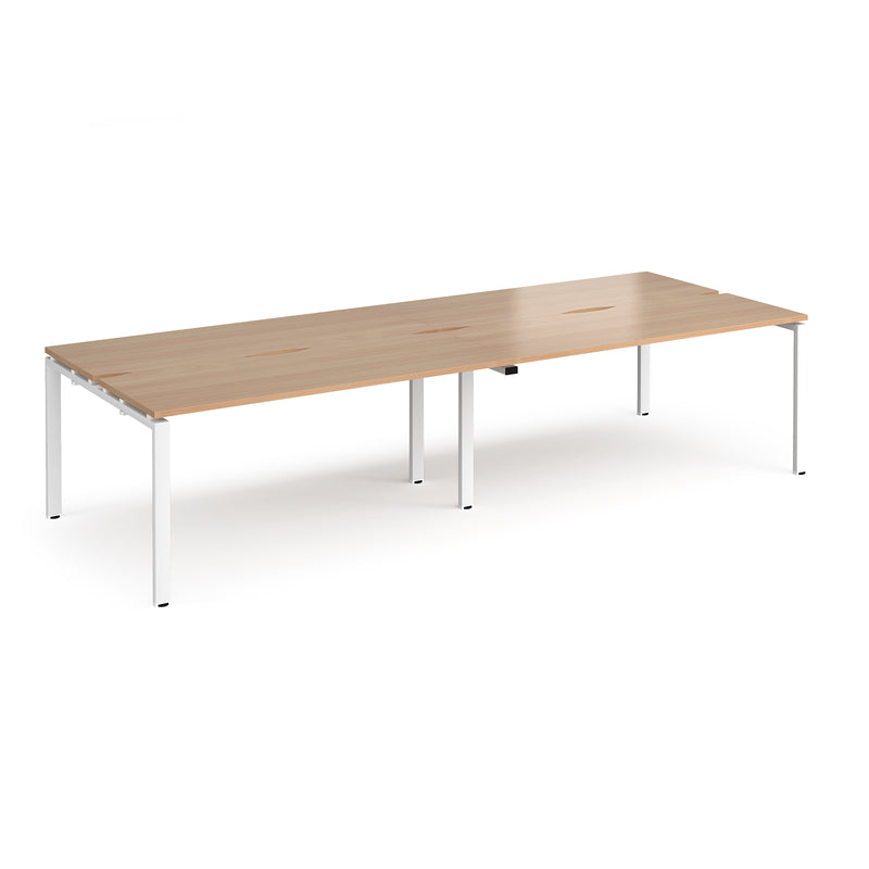 Adapt Double Back to Back Desks 600mm Deep - Beech
