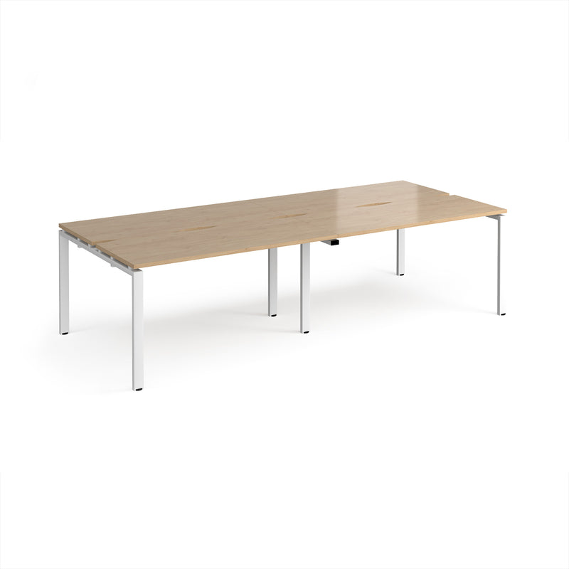 Adapt Double Back to Back Desks 600mm Deep - Kendal Oak