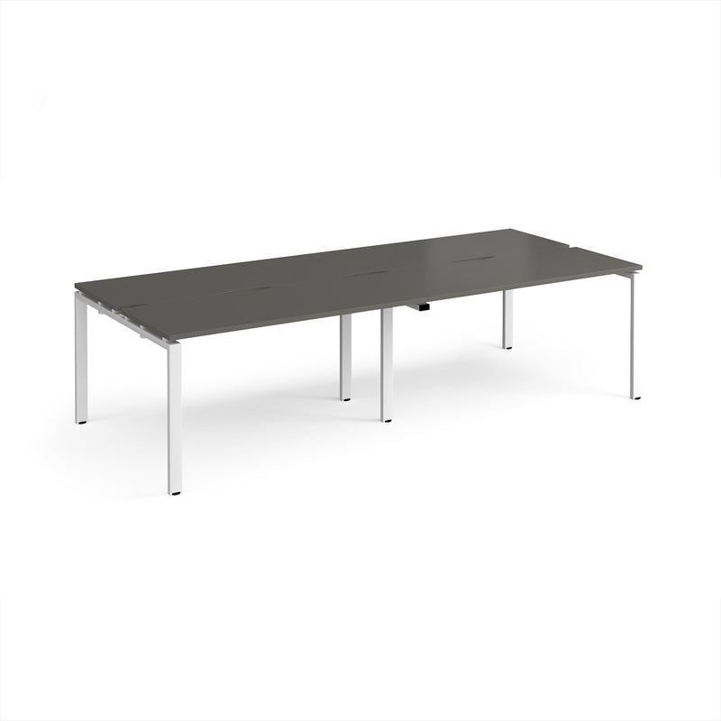 Adapt Double Back to Back Desks 600mm Deep - Storm Grey
