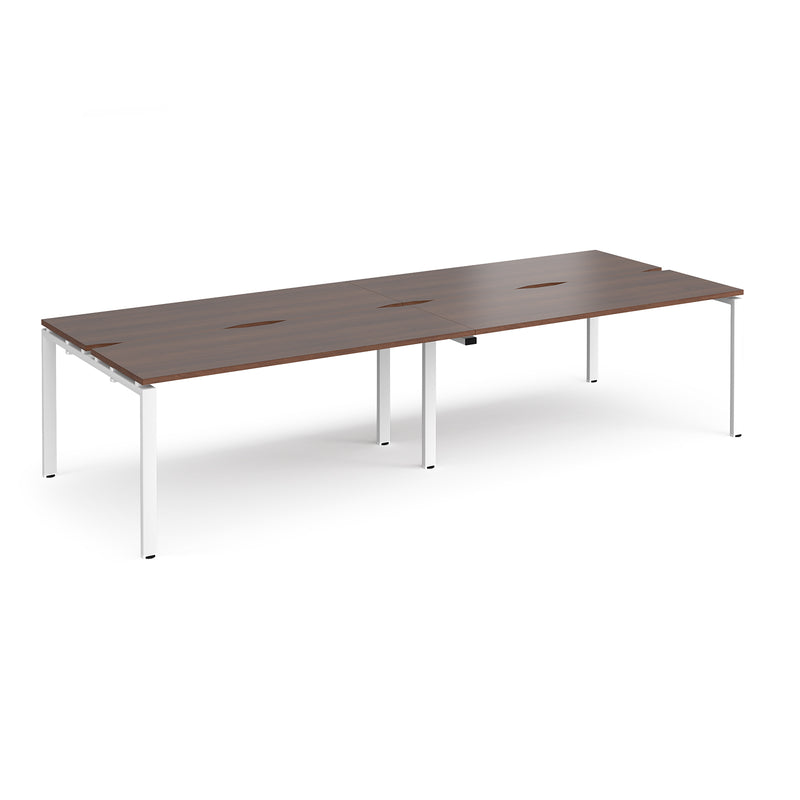 Adapt Double Back to Back Desks 600mm Deep - Walnut - NWOF