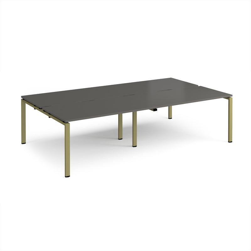 Adapt Double Back to Back Desks 800mm Deep - Storm Grey