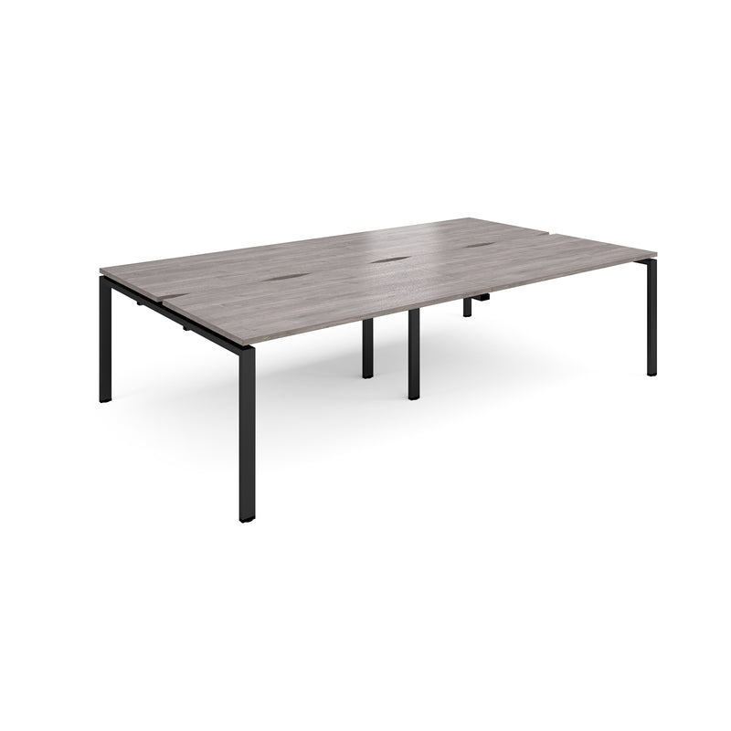 Adapt Double Back to Back Desks 800mm Deep - Grey Oak