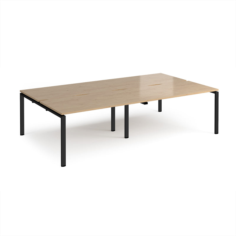 Adapt Double Back to Back Desks 800mm Deep - Kendal Oak