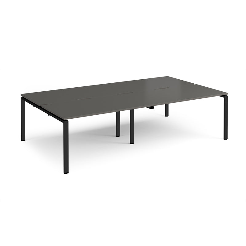 Adapt Double Back to Back Desks 800mm Deep - Storm Grey
