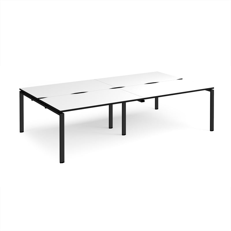 Adapt Double Back to Back Desks 800mm Deep - White/Black