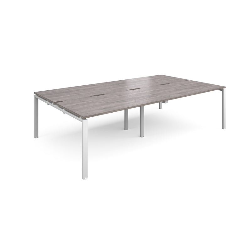 Adapt Double Back to Back Desks 800mm Deep - Grey Oak