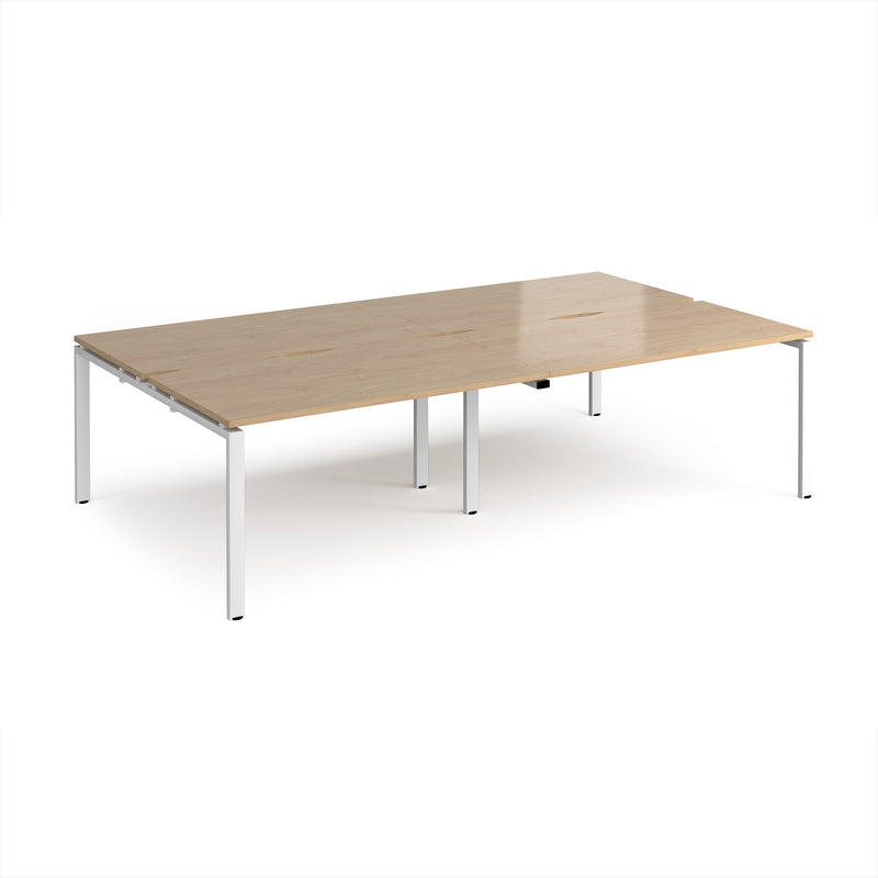 Adapt Double Back to Back Desks 800mm Deep - Kendal Oak