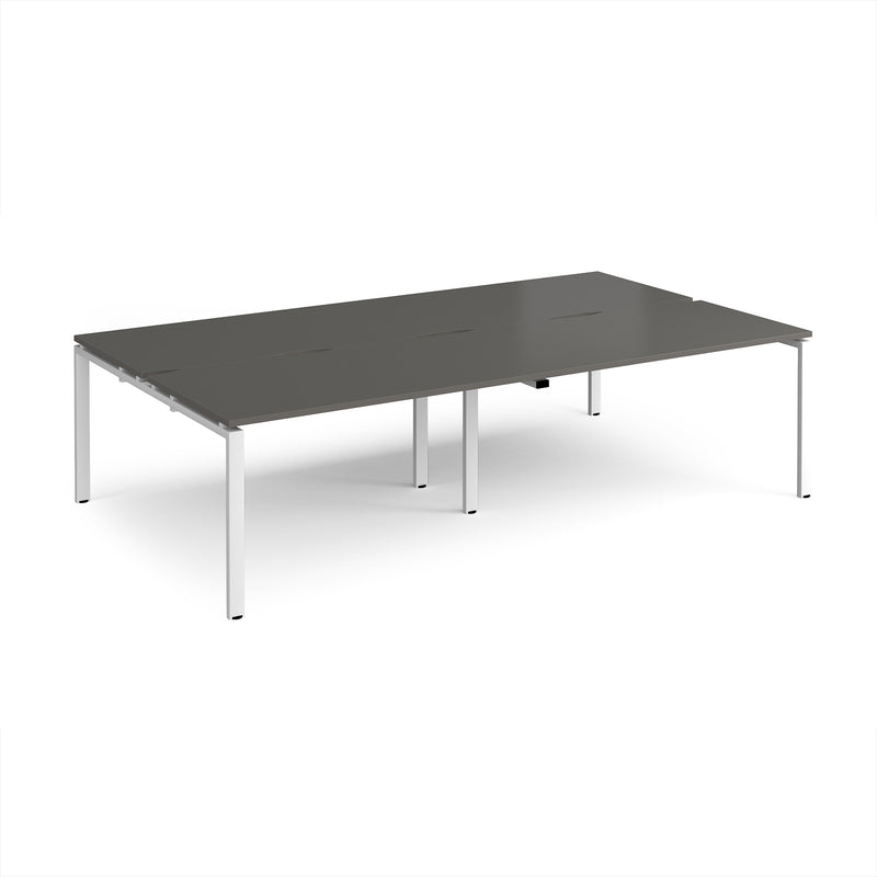 Adapt Double Back to Back Desks 800mm Deep - Storm Grey