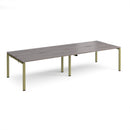 Adapt Double Back to Back Desks 600mm Deep - Grey Oak - NWOF