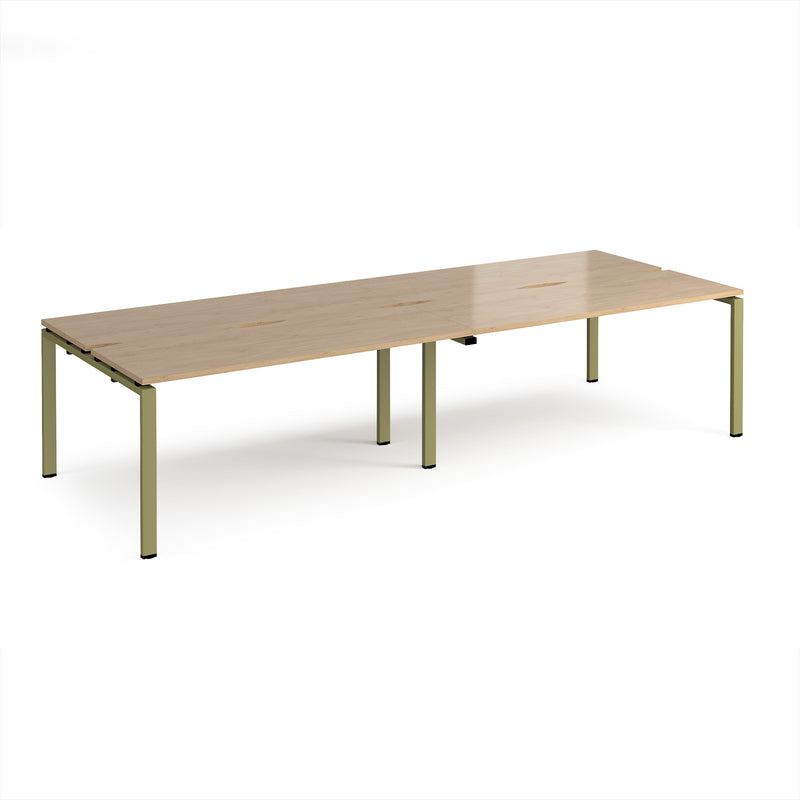 Adapt Double Back to Back Desks 600mm Deep - Kendal Oak
