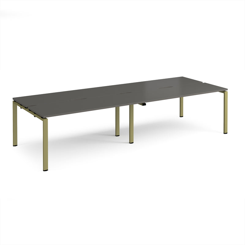 Adapt Double Back to Back Desks 600mm Deep - Storm Grey