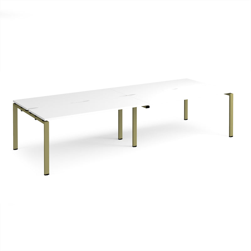 Adapt Double Back to Back Desks 600mm Deep - White