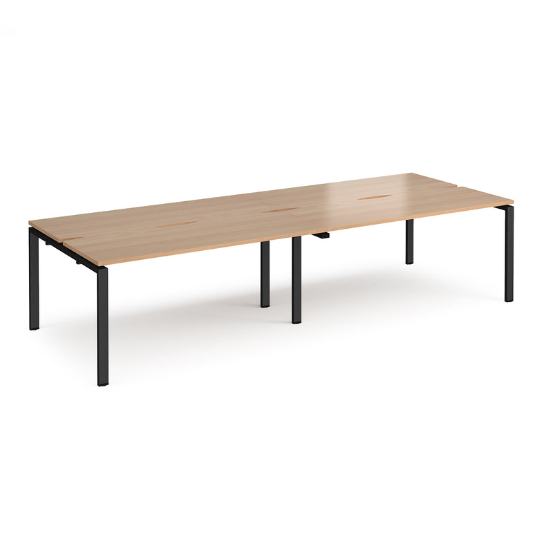 Adapt Double Back to Back Desks 600mm Deep - Beech