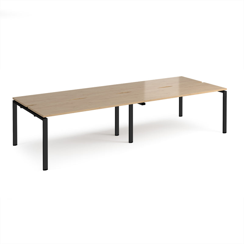Adapt Double Back to Back Desks 600mm Deep - Kendal Oak