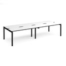 Adapt Double Back to Back Desks 600mm Deep - White/Black - NWOF