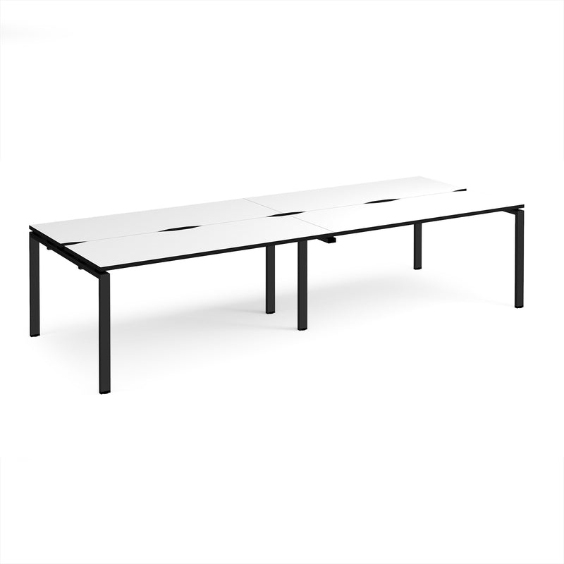 Adapt Double Back to Back Desks 600mm Deep - White/Black