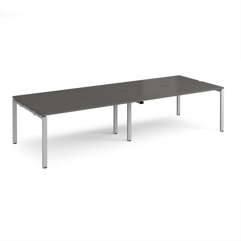 Adapt Double Back to Back Desks 600mm Deep - Storm Grey