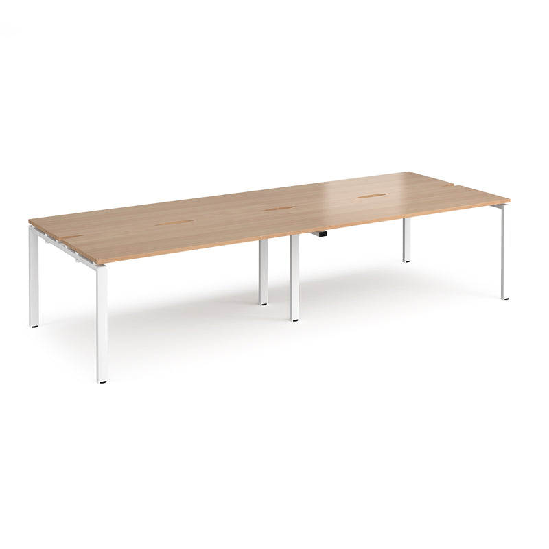 Adapt Double Back to Back Desks 600mm Deep - Beech