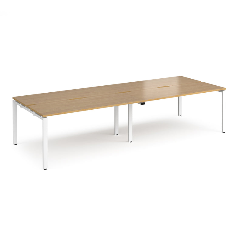 Adapt Double Back to Back Desks 600mm Deep - Oak - NWOF