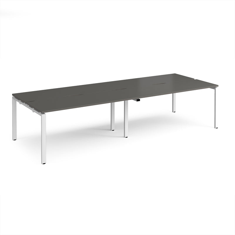 Adapt Double Back to Back Desks 600mm Deep - Storm Grey