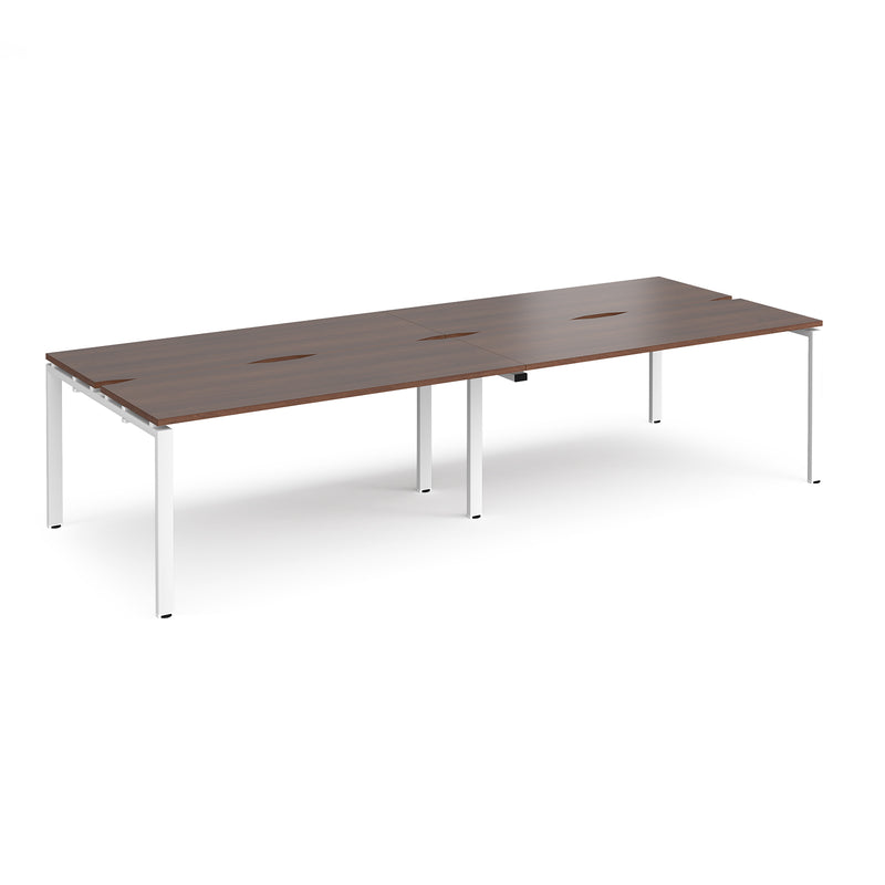 Adapt Double Back to Back Desks 600mm Deep - Walnut - NWOF