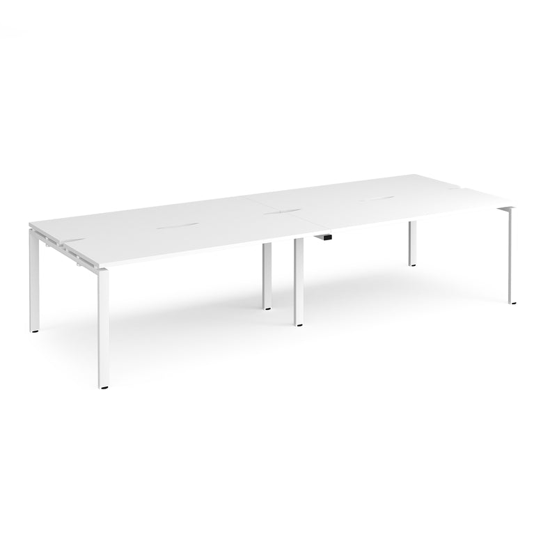 Adapt Double Back to Back Desks 600mm Deep - White - NWOF