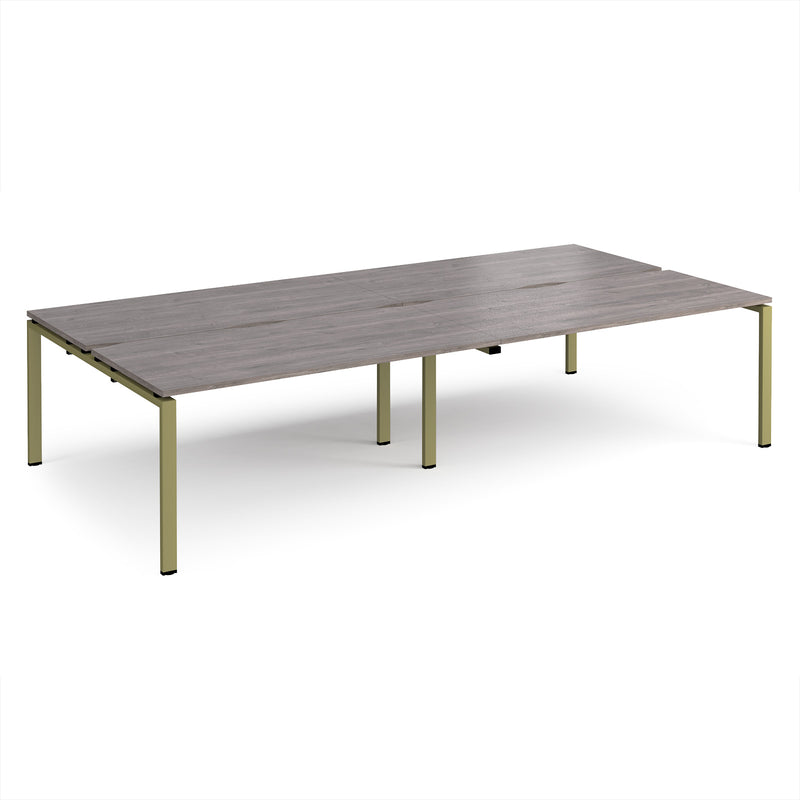 Adapt Double Back to Back Desks 800mm Deep - Grey Oak