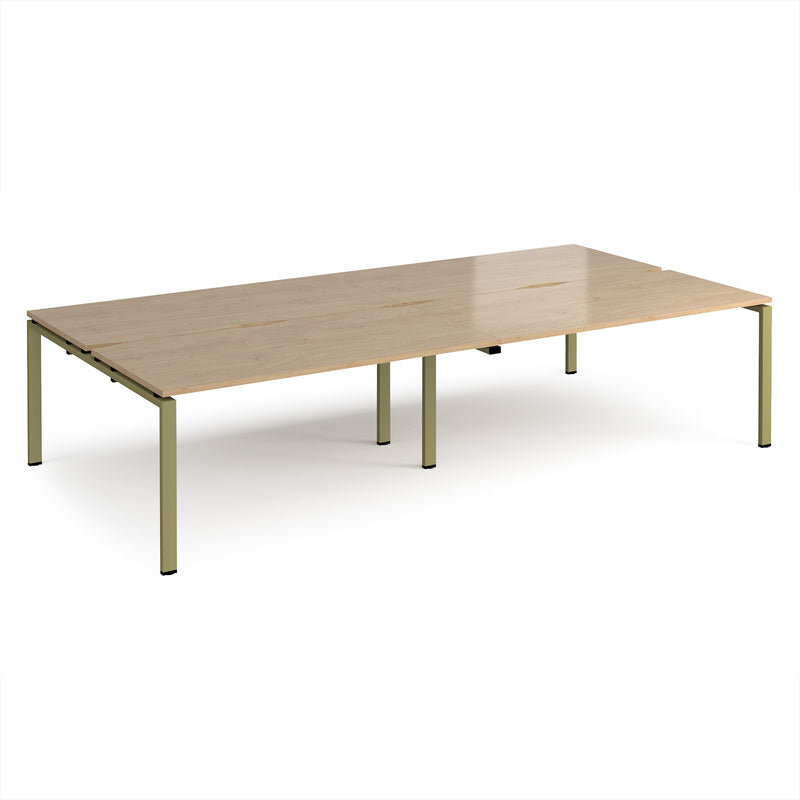 Adapt Double Back to Back Desks 800mm Deep - Kendal Oak