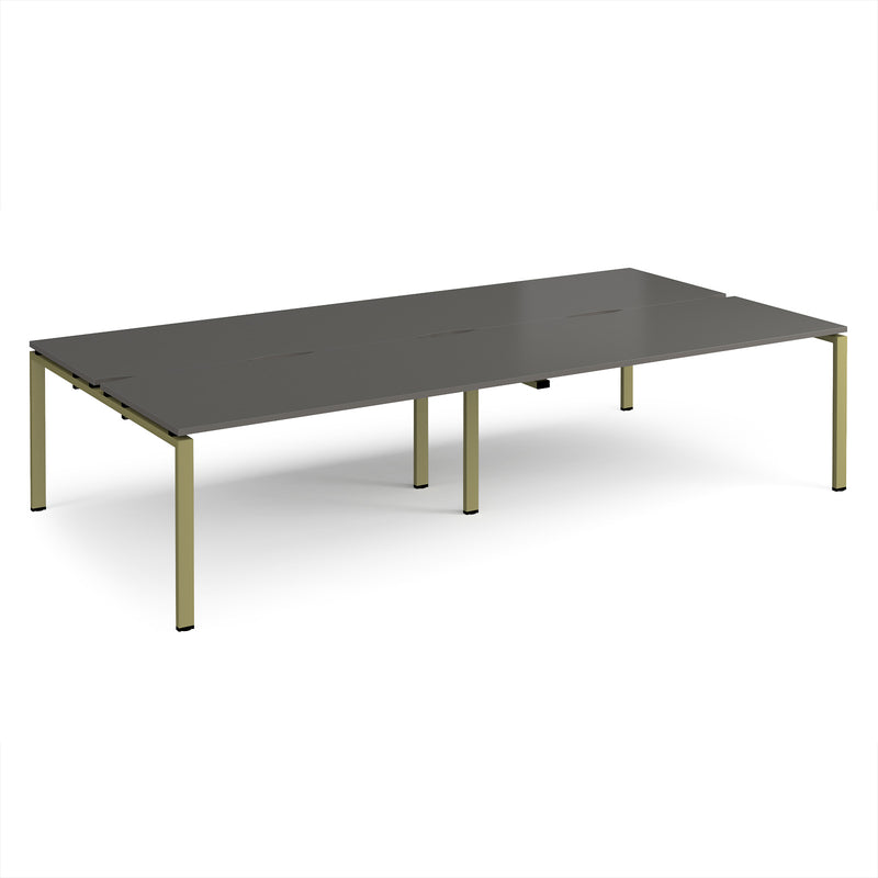 Adapt Double Back to Back Desks 800mm Deep - Storm Grey
