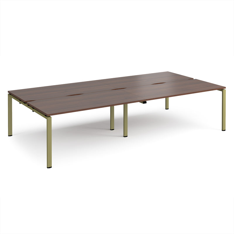 Adapt Double Back to Back Desks 800mm Deep - Walnut