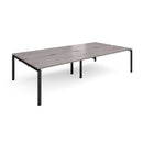 Adapt Double Back to Back Desks 800mm Deep - Grey Oak - NWOF