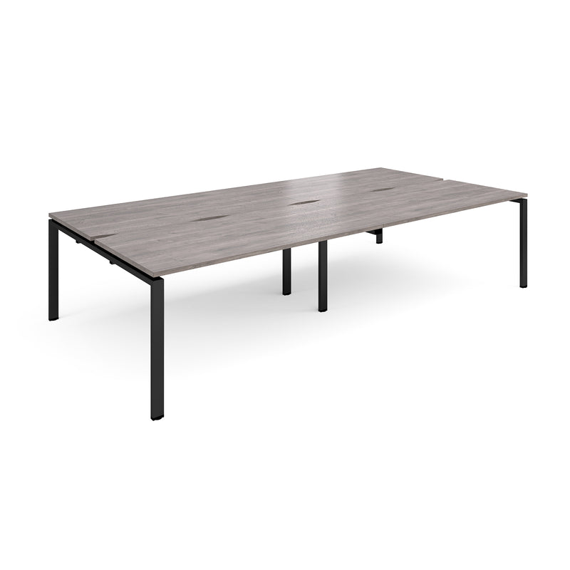 Adapt Double Back to Back Desks 800mm Deep - Grey Oak