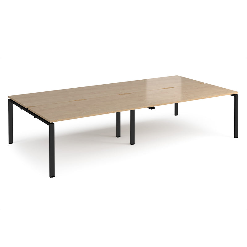 Adapt Double Back to Back Desks 800mm Deep - Kendal Oak